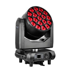 LiRO-LITE DMX512 LED Bee Eye 19 X40W LED Zoom Wash Light RGBW 4in1 Beam Wash Moving Head Stage Lighting
