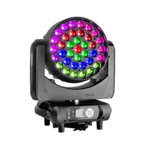 LiRO-LITE DMX512 LED 37x15W Wash Beam Moving Head Light LED Zoom Strobe Beam RGBW 4in1 Stage Light for KTV Theme Park Dj Disco