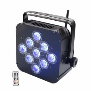 LiRO-LITE Battery Wireless Led Uplight App/Wifi Remote Rechargeable 9x18w 6 in 1 RGBW UV Led Stage Par Lights For Wedding Parties