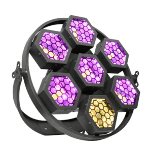 LiRO-LITE 7X50W DMX Retro Flash Lights Mini Version COB RGB Audio Disco Stage DJ Strobe LED Light