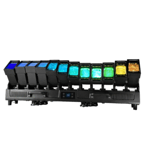 LiRO-LITE Waterproof 12x60w RGBW 4in1 Led Medusa Moving Beam Light with RGB Led Strips Moving Head Beam Wash Pixel Zoom Matrix Bar Light